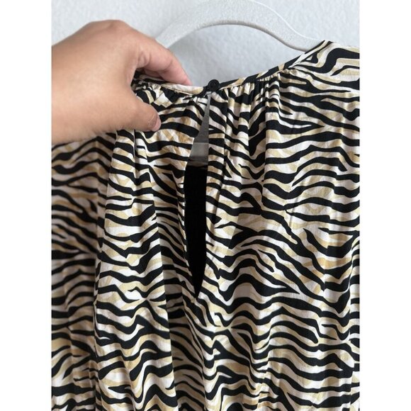 Lost + Wander Can’t Be Tamed Animal Print Mini Dress Smocked Waist Womens Size M - Picture 9 of 16